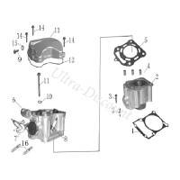 Bullone di fissaggio per coperchio testata per quad Shineray 250cc St-9E   Bilder 2