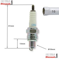 Candela NGK CR6HSA per TREX da 50cc 125cc