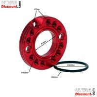 Adattatore Pipa di immissione per Monkey - Gorilla  110cc - 125cc (Rosso, 28mm)