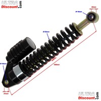 Ammortizzatore anteriore a gas per Quad Shineray 200cc STIIE-B (nero, 320 mm)