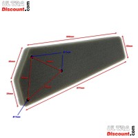 Filtro aria in spugna per motore 50cc tipo GY6 139QMB - 139QMA