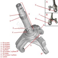 Braccio asse destro per quad Bashan 200cc (BS200S-3A)