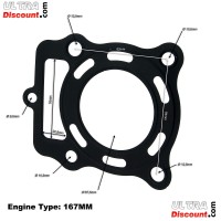 Guarnizione testata per motore Quad Bashan 250cc (BS2500S-11)