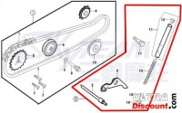 Kit tensioner de catena di distribuzione 125cc per Bubbly Skyteam