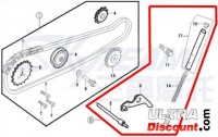 Kit tensioner de catena di distribuzione 50cc per Monkey Gorilla