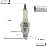 Candela NGK Platinium per motori a 4 tempi da 70 cc a 160 cc