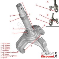 Braccio asse sinistro per quad Bashan 200cc (BS200S-3A)