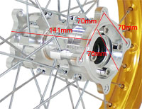 Cerchio posteriore 14'' per Pit Bike di Alta Gamma