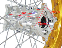 Cerchio posteriore 14'' per Pit Bike di Alta Gamma