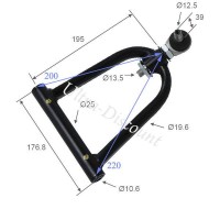 Braccio sospensione superiore destro per Quad Bashan 200cc (BS200S-3) Bilder 1