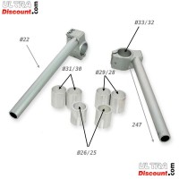 Bracci manubrio Tuning per mini moto (tipo 3, rossi)