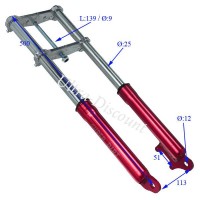 Forcella per mini moto cross rosso Bilder 1