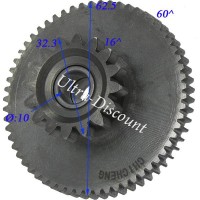 Pignone doppio per motorino di avviamento per Quad Bashan 250cc (BS250S-11) Bilder 1