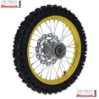 Ruota anteriore 14'' completa per Pit Bike AGB29 (oro)