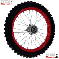 Ruota anteriore 17'' per Pit Bike AGB30 - Rossa