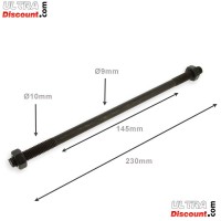 Asse ruota posteriore 10x230mm + dadi passi americani per mini moto Bilder 1