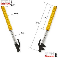 Steli forcella per Dirt Bike oro (650mm)