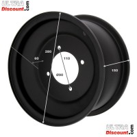 Cerchio anteriore in lamiera per Quad Shineray 250cc XY250STXE nero Bilder 1