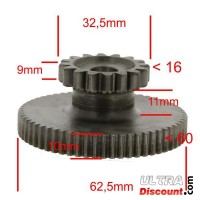 Doppio pignone per motorino di avviamento per Shineray 250cc STXE (16 denti) Bilder 1