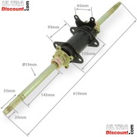 Assale posteriore Ø19 per Quad 110cc Bigfoot Bilder 1 Assale posteriore Ø19 per Quad 110cc Bigfoot Bilder 1