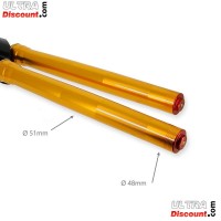 Steli forcella di Alte Qualità 800mm, asse di 15mm - Oro Bilder 1