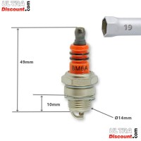 Candela BM6A (rossa) per Mini Moto Nitro