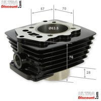 Cilindro per Pit Bike 200 cc 163 FML (63,5mm) nero Bilder 1 Cilindro per Pit Bike 200 cc 163 FML (63,5mm) nero Bilder 1