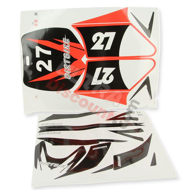 Kit decorazioni per Mini cross(rossi), Ricambi Mini moto cross Kit decorazioni per Mini cross(rossi), Ricambi Mini moto cross