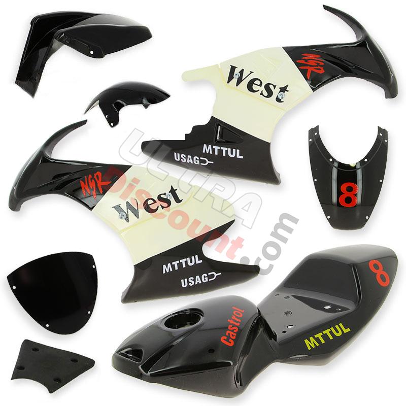 Carena per mini moto 47-49cc (nera-bianco), Ricambi Mini Moto Carena per mini moto 47-49cc (nera-bianco), Ricambi Mini Moto