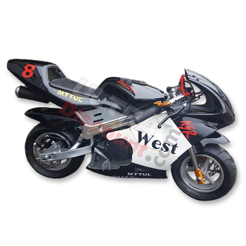 Minimoto 49cc Alta qualità Bianco e nero, Mini moto
