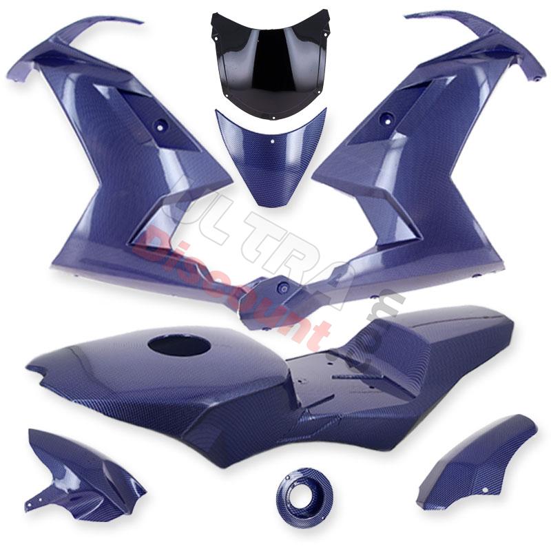 Carena Carbonio Special Edition per mini Nitro (blu), Ricambi Moto Nitro Carena Carbonio Special Edition per mini Nitro (blu), Ricambi Moto Nitro