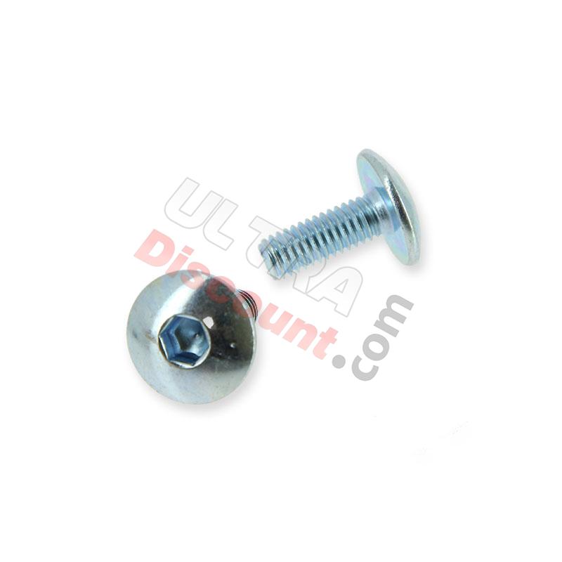 2 viti M6x16 per carenatura per Pocket Bike (cromo), Ricambi Mini Moto 2 viti M6x16 per carenatura per Pocket Bike (cromo), Ricambi Mini Moto