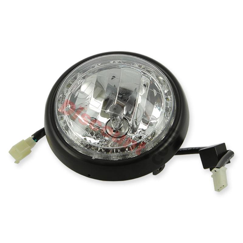 Faro anteriore Nero LED per Dax Skyteam Skymax 50-125cc Euro4, Ricambi Dax Skymax Faro anteriore Nero LED per Dax Skyteam Skymax 50-125cc Euro4, Ricambi Dax Skymax