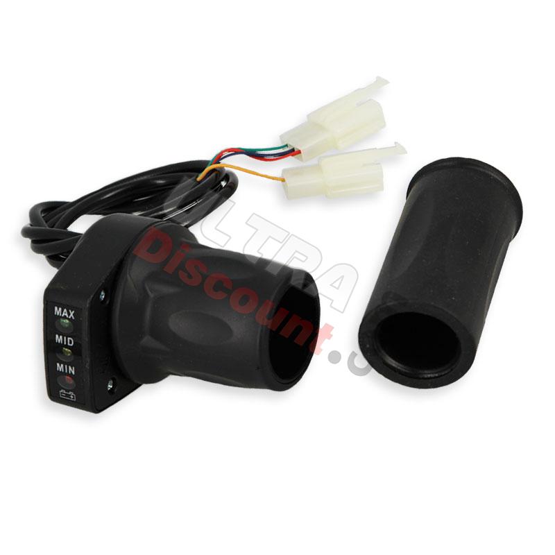 Kit manopole acceleratore elettrico + indicatore di carica pocket Bike tribo, Ricambi Moto Nitro Kit manopole acceleratore elettrico + indicatore di carica pocket Bike tribo, Ricambi Moto Nitro