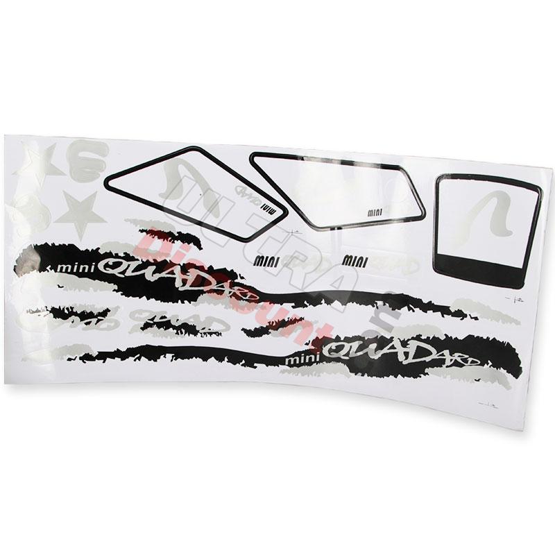 Kit decorazioni per Mini atv bianco nero, Ricambi mini quad