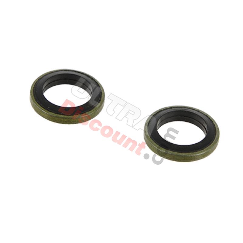 2 x rondella banjo Circuito di frenatura per SHINERAY      , Ricambi Shineray 250 STXE