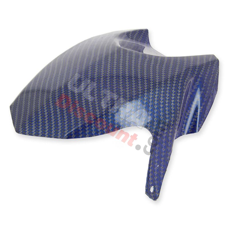 Parafango anteriore per mini moto MT4 carbonio blu, Ricambi Pocket Blata MT4