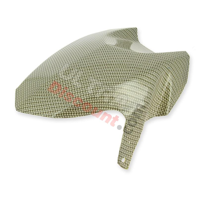 Parafango anteriore per mini moto MT4 carbonio bianco, Ricambi Pocket Blata MT4