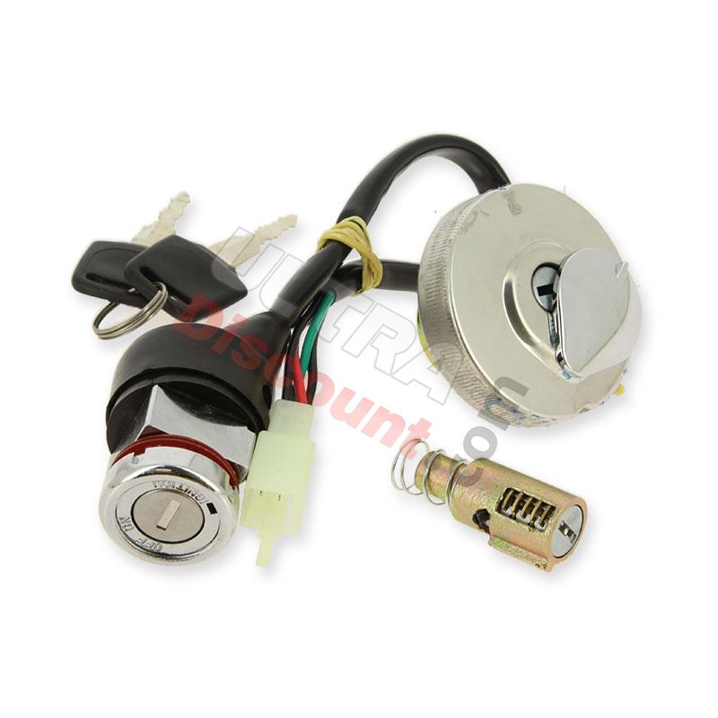 Blocchetto accensione con tappo serbatoio per Skyteam Monkey - Dopo 09 2015, Ricambi Skymini Monkey - Gorilla