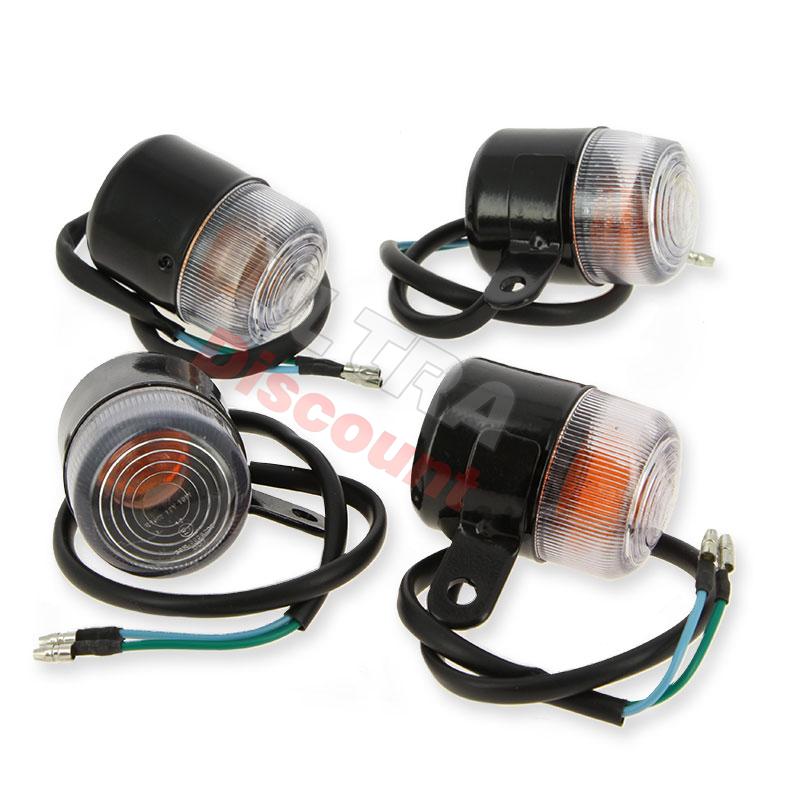 4 x Indicatori di direzione Tuning Anteriori - Posteriori per Dax 50cc - 125cc (nero), Ricambi Dax Skymax