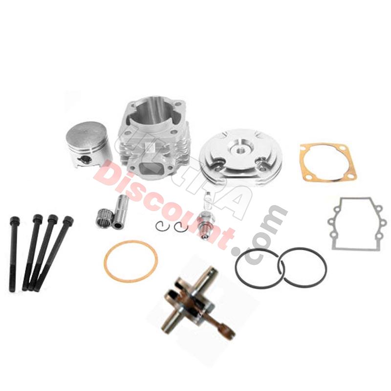 Kit 53cc 4 transferts + albero motore asse 10 mm (tipo B, Alu), Ricambi pocket supermoto Kit 53cc 4 transferts + albero motore asse 10 mm (tipo B, Alu), Ricambi pocket supermoto