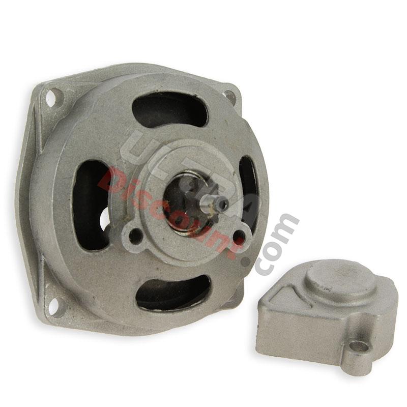Campana frizione + coperchio + pignone a 7 denti piccolo passo, Ricambi pocket supermoto