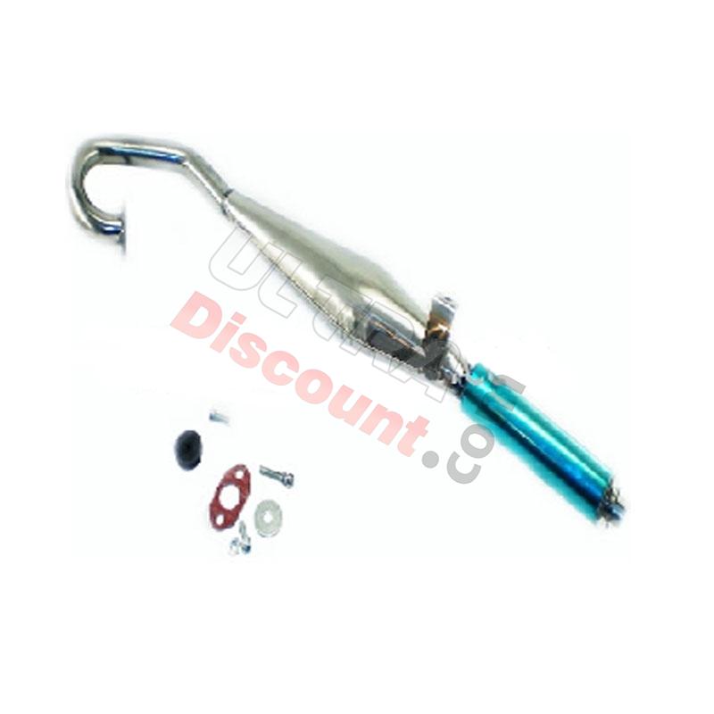Marmitta tuning Inox per mini quad (tipo 1, blu), Ricambi mini quad Marmitta tuning Inox per mini quad (tipo 1, blu), Ricambi mini quad