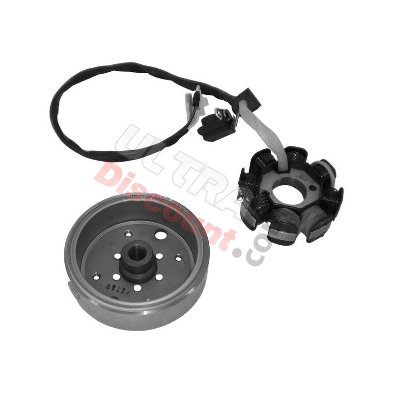 Statore + volano magnetico per scooter Baotian BT49QT-7, Ricambi Baotian BT49QT-7