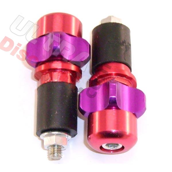 Tappi protezione maniglia Rosso-viola (tipo 2), Ricambi quad Bashan 200cc BS200S7 Tappi protezione maniglia Rosso-viola (tipo 2), Ricambi quad Bashan 200cc BS200S7