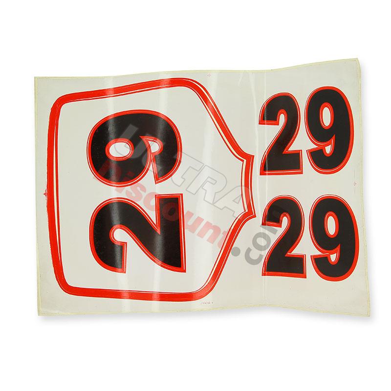 Adesivo carenatura moto da cross Num 29, Ricambi Pit Bike