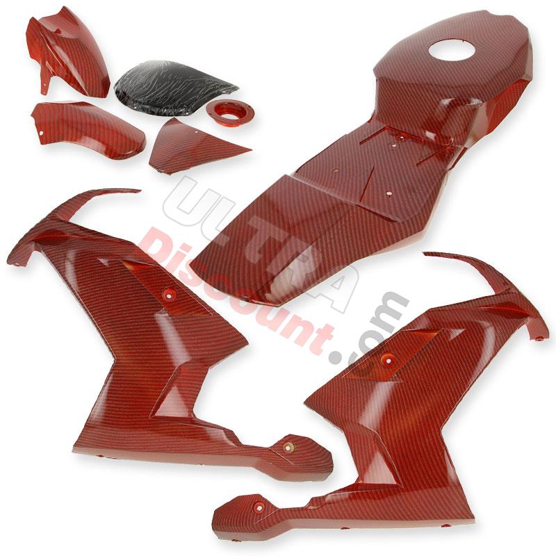 Carena Carbonio Special Edition per mini MT4 (rossa), Ricambi Pocket Blata MT4