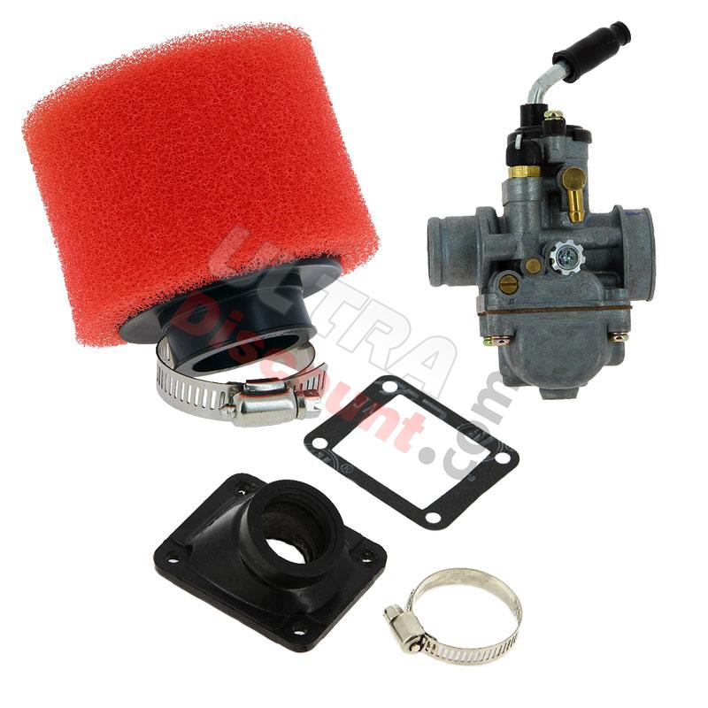 Carburatore di 19mm per mini moto MTA4 + filtro rosso, Ricambi Pocket Blata MT4 Carburatore di 19mm per mini moto MTA4 + filtro rosso, Ricambi Pocket Blata MT4