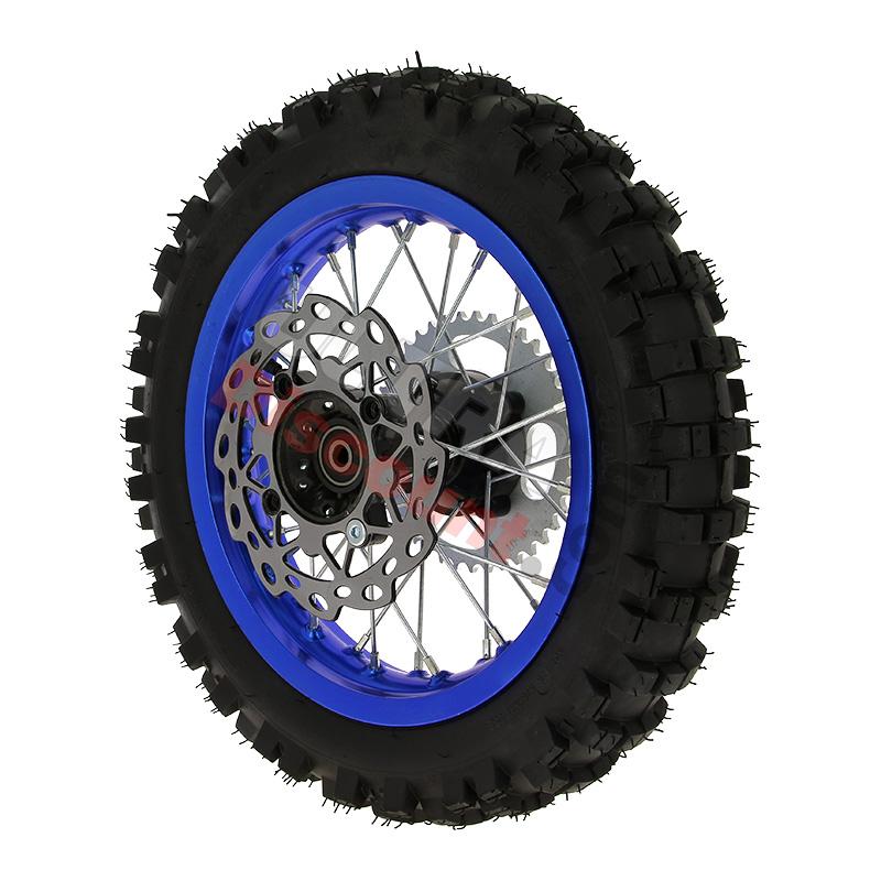 Ruota posteriore 12'' completa per Pit Bike AGB29 (blu), Ricambi Pit Bike Ruota posteriore 12'' completa per Pit Bike AGB29 (blu), Ricambi Pit Bike