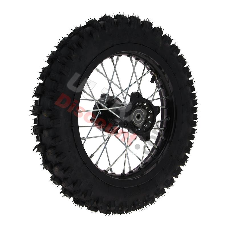 Ruota posteriore 12'' per Pit Bike AGB29 (nera), Ricambi Pit Bike Ruota posteriore 12'' per Pit Bike AGB29 (nera), Ricambi Pit Bike
